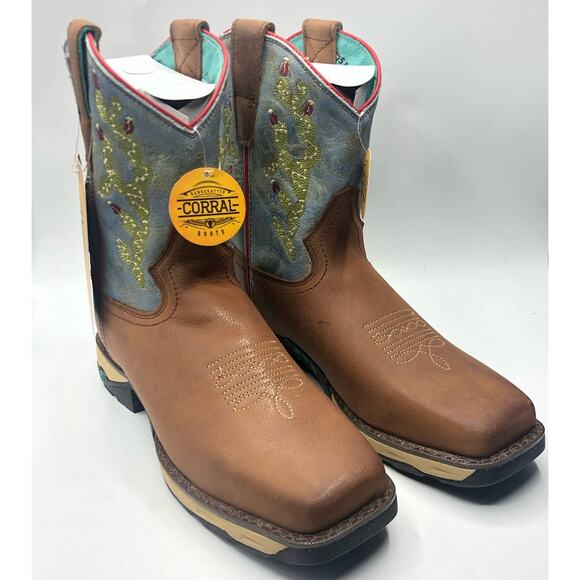 Corral Hydro Resist Cactus Farm & Ranch Dual Density Sole Multicolor 9.5 M - Picture 1 of 8